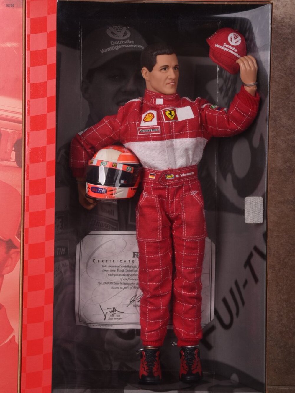 Mattel Hot Wheels racing Michael Schumacher Limited Edition 12” Collector Doll